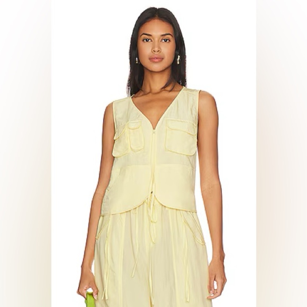 LPA Sojinita Cargo Vest Top & Pants in Butter Yellow
